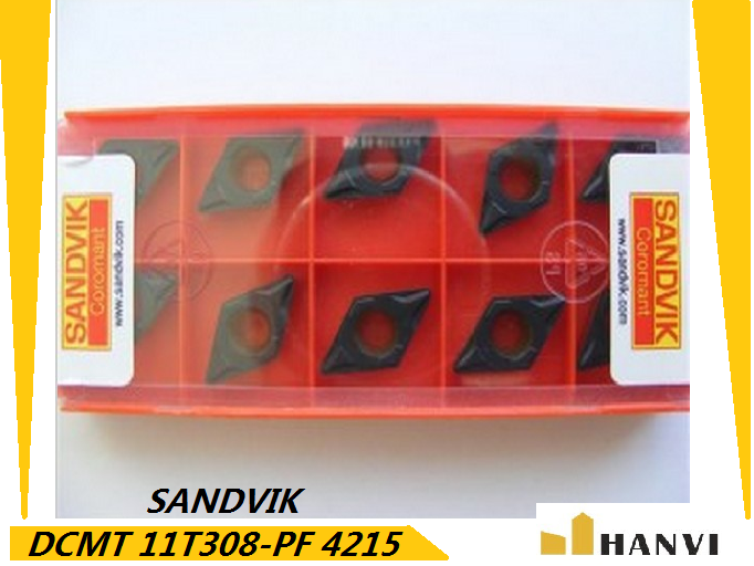 DCMT 11T308-PF 4215, Sandvik Insert, DCGT-DCMT, Metal Carbide 